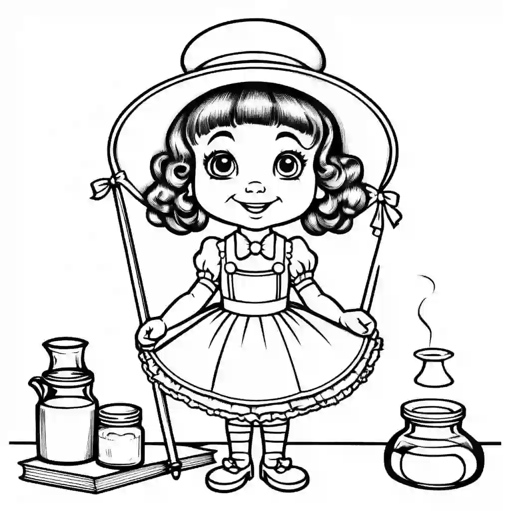 Little Miss Muffet coloring pages